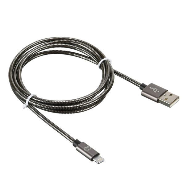 Кабель Digma LIGHT-1.2M-G USB (m)-Lightning (m) темно/серый 1,2м