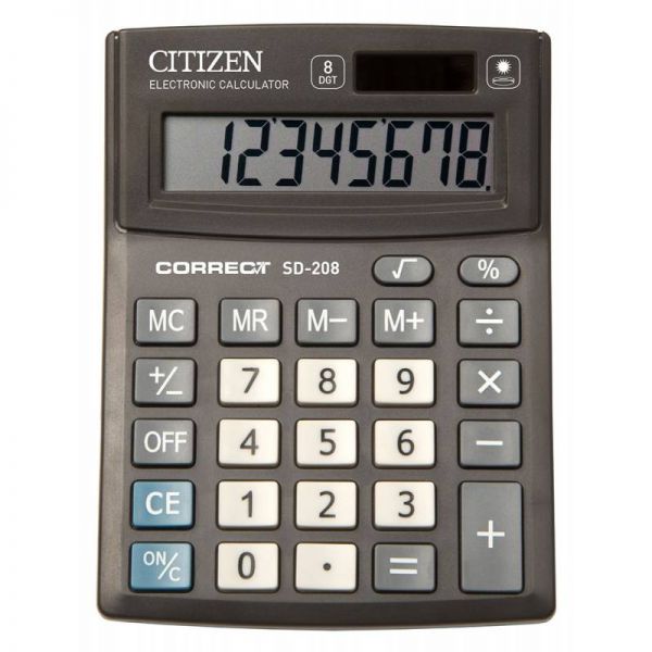 Калькулятор Citizen Correct, SD-210, 10-разрядный, черный